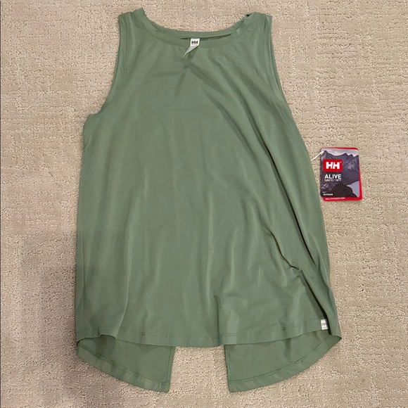 NWT Helly Hansen Size L Green Tank Top - Picture 1 of 3